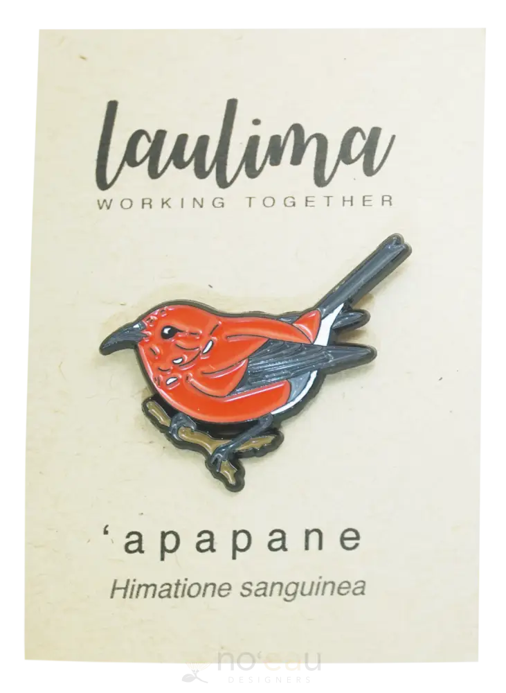 LAULIMA - ʻApapane Pin - Noʻeau Designers