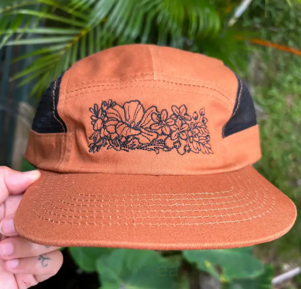 LAULIMA - Dry Forest Orange Hat - Noʻeau Designers