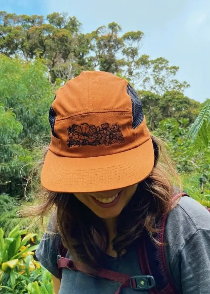 LAULIMA - Dry Forest Orange Hat - Noʻeau Designers