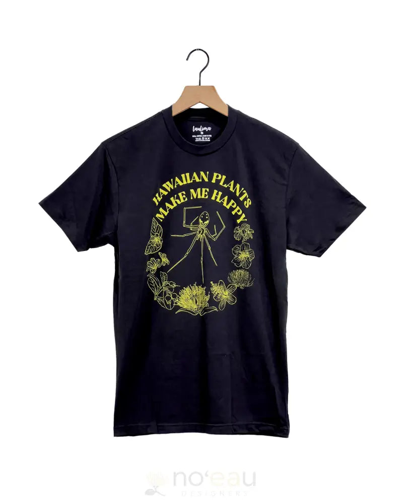 LAULIMA - Hawaiian Happy Face Spider T-Shirt Gray / SMALL WOMEN’S CLOTHING