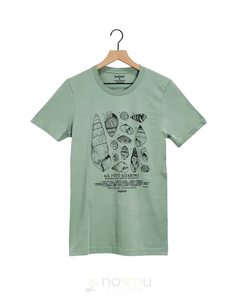 LAULIMA - Land Snail T-Shirt Green / SMALL WOMEN’S CLOTHING
