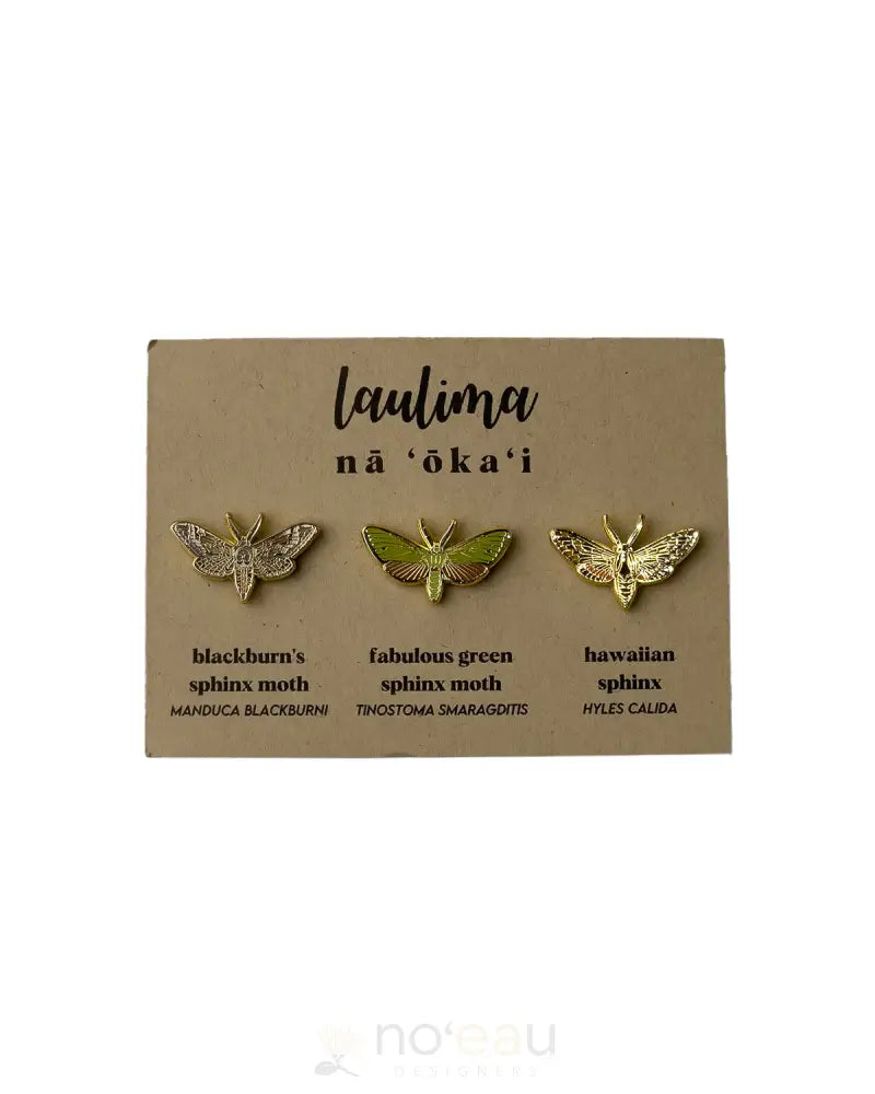 LAULIMA - Na 'Oka'i Moth Pin Set Gold - Noʻeau Designers