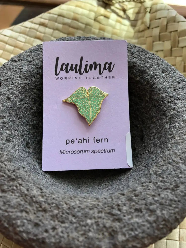 LAULIMA - Pe‘ahi Fern Pin - Noʻeau Designers