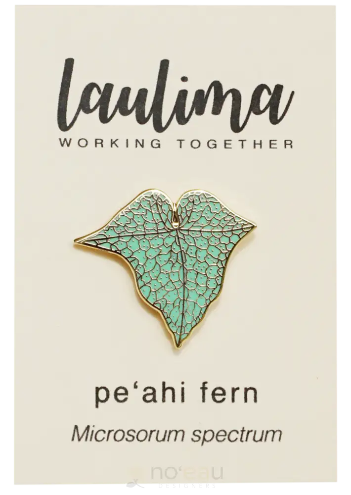 LAULIMA - Pe‘ahi Fern Pin - Noʻeau Designers