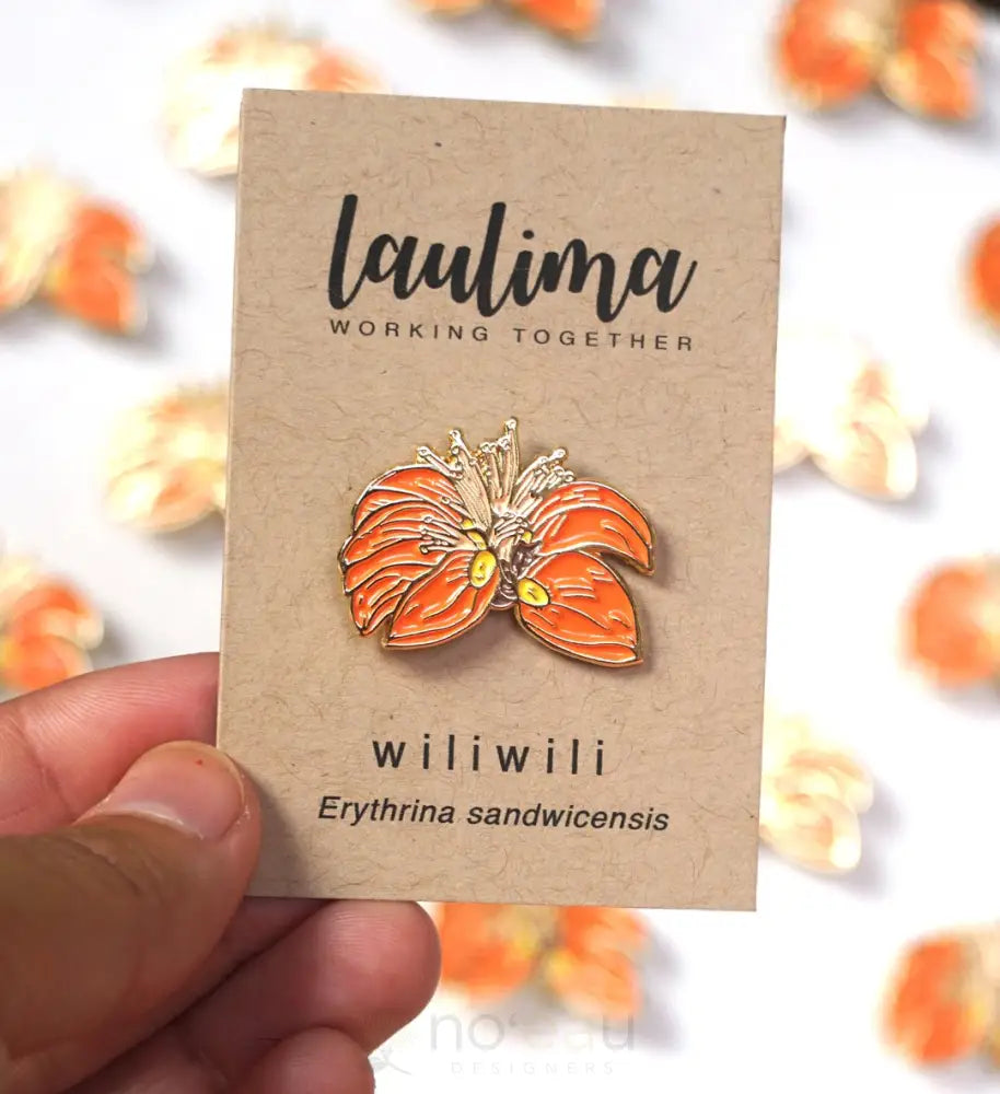 LAULIMA - Wiliwili Pin - Noʻeau Designers