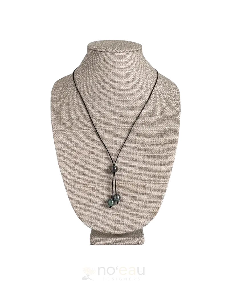 Leighton Lam Designs - Tahitian Pearl Leather Lariat Necklace Jewelry