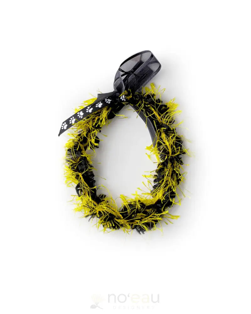 LEIS BY MONA - Dogs Leis Black/Yellow - Noʻeau Designers