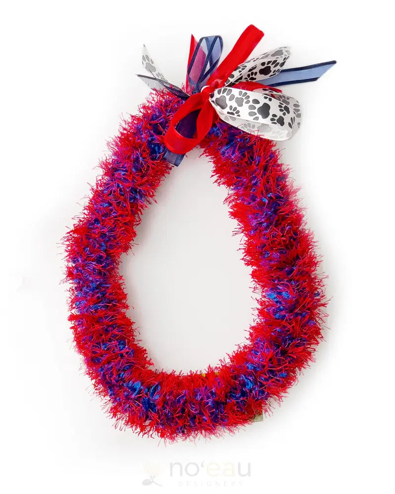 LEIS BY MONA - Dogs Leis Blue/Red - Noʻeau Designers