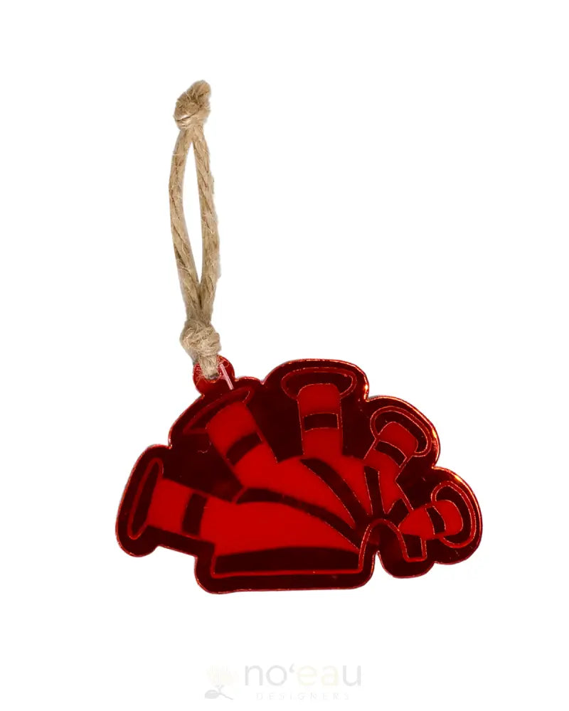 LITTLE LOCALS 808 - Acrylic Ornaments Mahiole Poheoheo / Red HOME GOODS