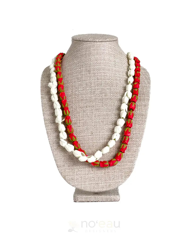 Nalei Designs - Assorted Clay Leis Red Loke/Pikake Jewelry
