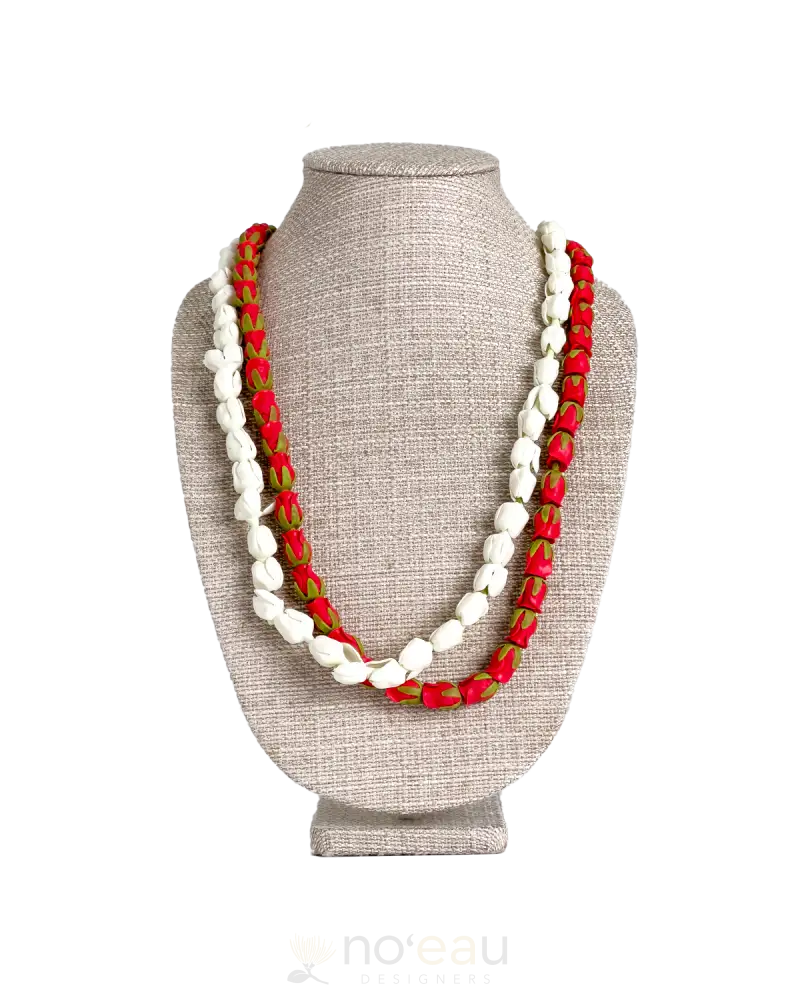 Nalei Designs - Assorted Clay Leis Red Loke/Pikake Jewelry