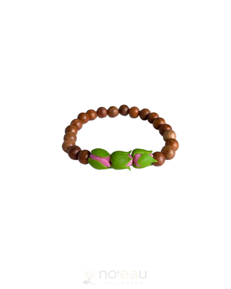 Nalei Designs - Iliahi Wooden Bead Bracelet Jewelry