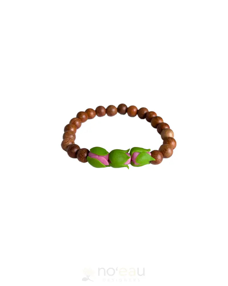 Nalei Designs - Iliahi Wooden Bead Bracelet Jewelry