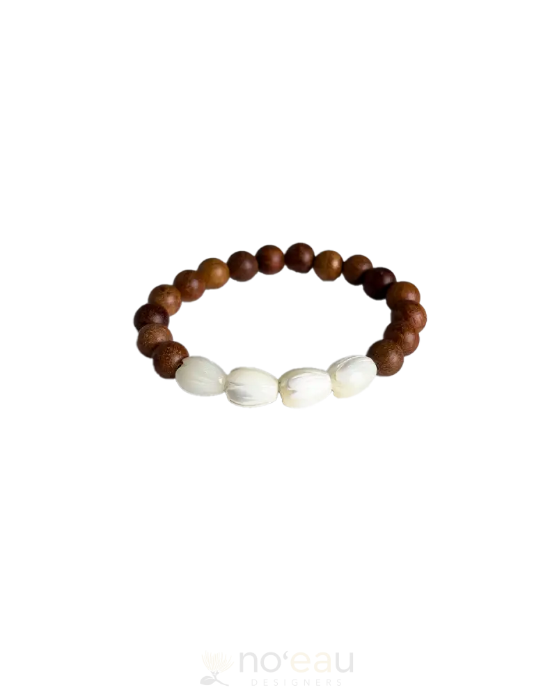 Nalei Designs - Iliahi Wooden Bead Bracelet Jewelry