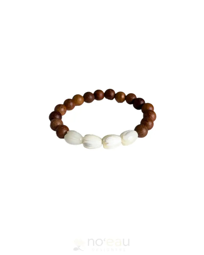 Nalei Designs - Iliahi Wooden Bead Bracelet Jewelry