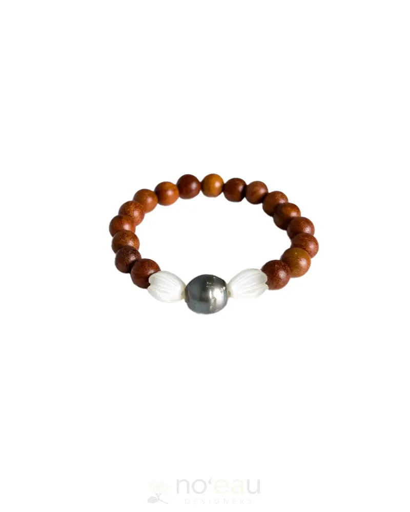 Nalei Designs - Iliahi Wooden Bead Bracelet Jewelry