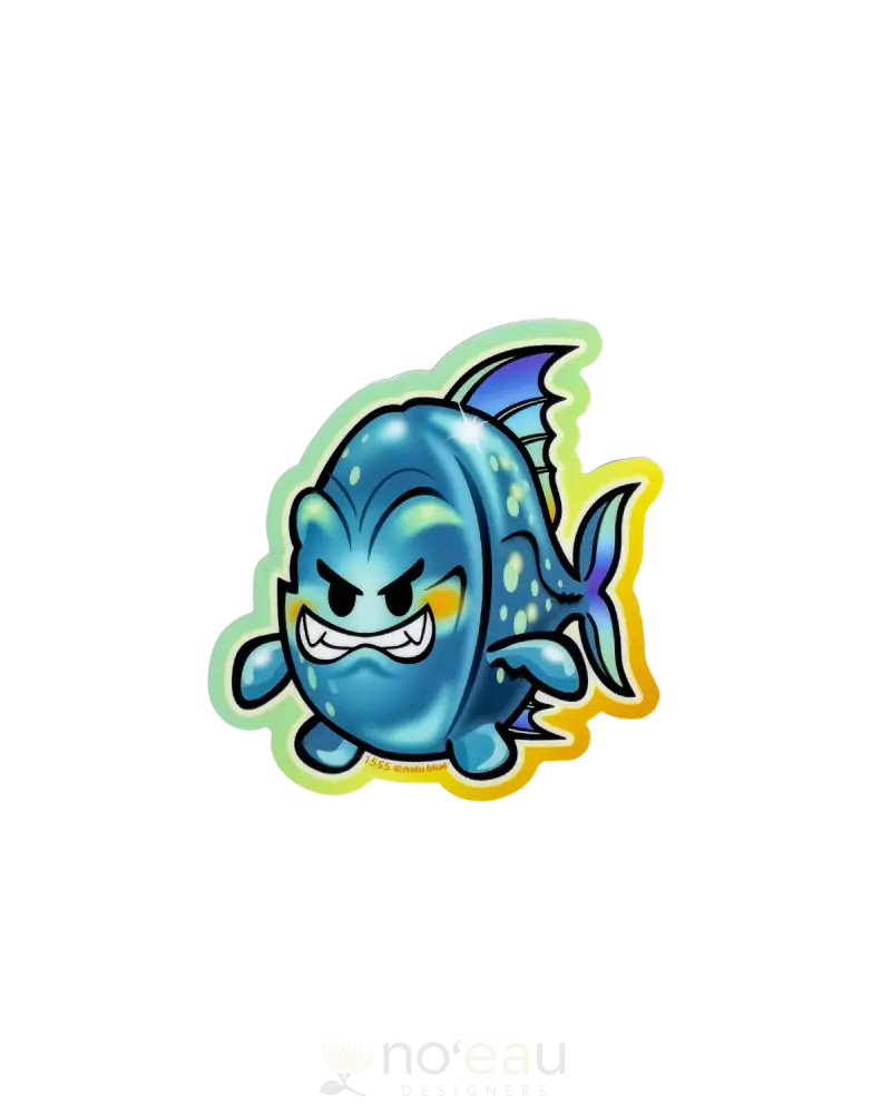 Nalu Blue - Angry Series Stickers Fish Stickers/Pins/Patches