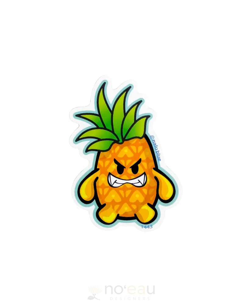 Nalu Blue - Angry Series Stickers Pineapple Stickers/Pins/Patches