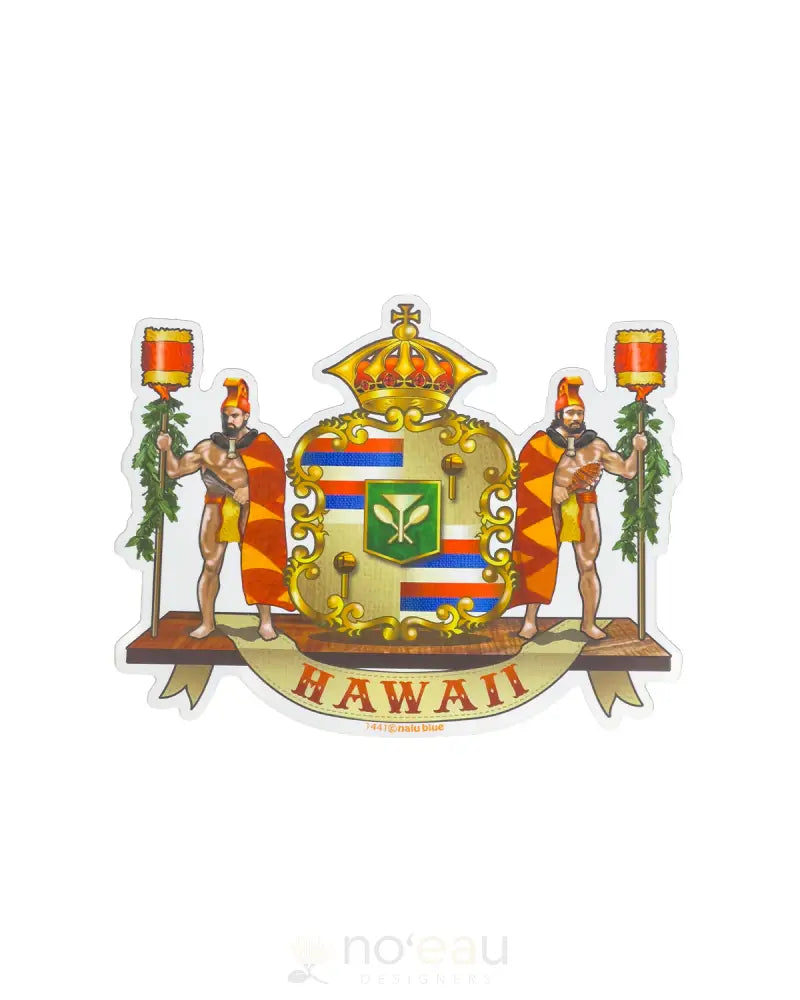 NALU BLUE - Coat Of Arms Sticker - Noʻeau Designers