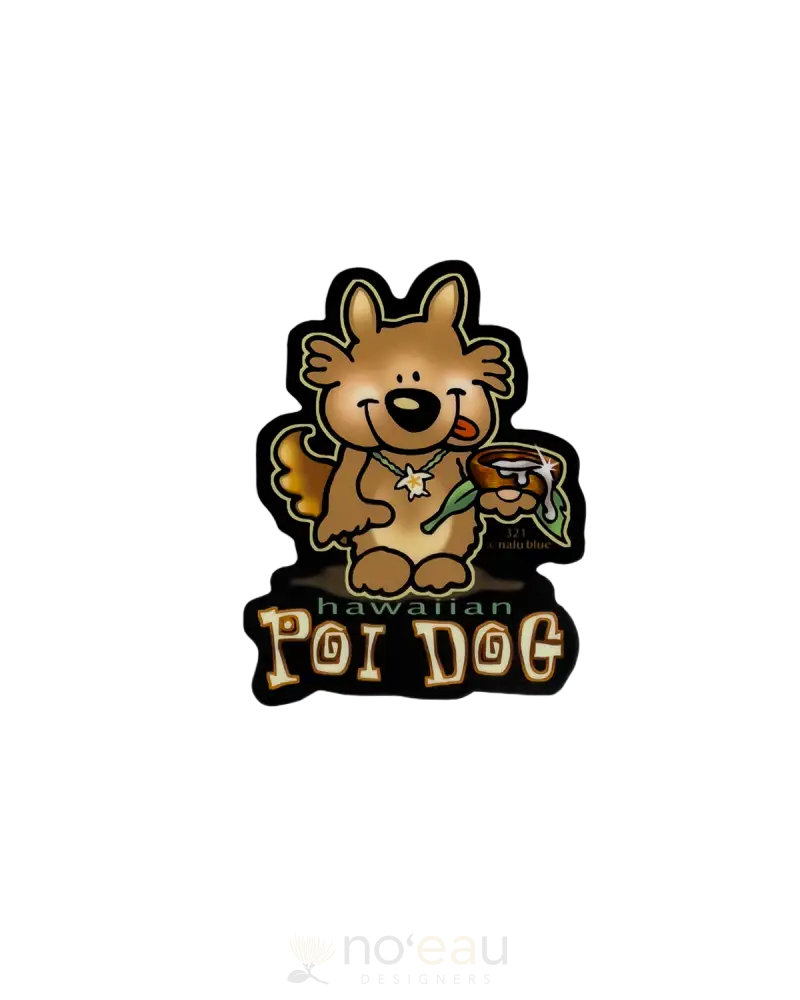 NALU BLUE - Hawaiian Poi Dog STICKERS/PINS/PATCHES