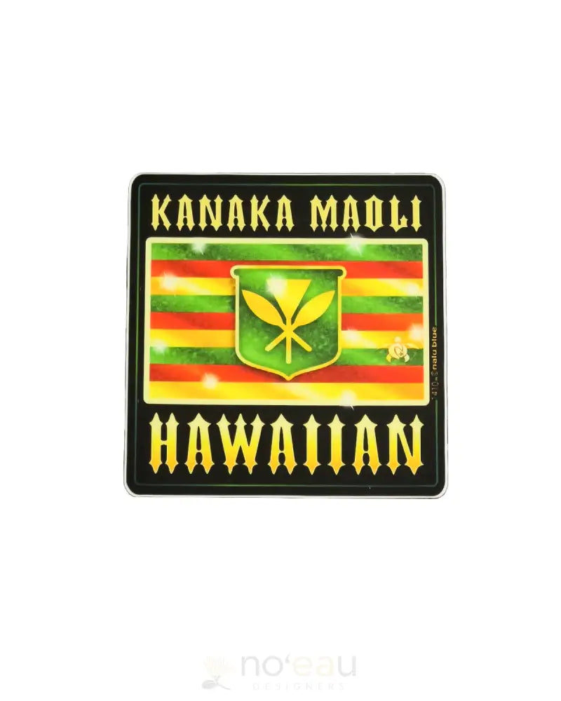 NALU BLUE - Kanaka Maoli Sticker - Noʻeau Designers