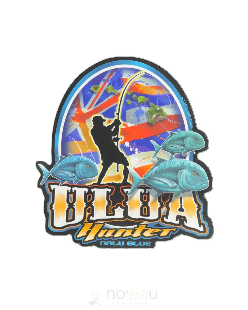 NALU BLUE - Ulua Hunter Sticker - Noʻeau Designers