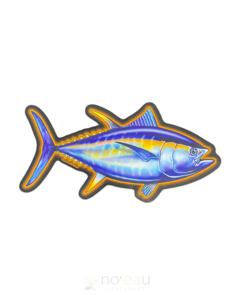 NALU BLUE - Yellowfin Sticker - Noʻeau Designers