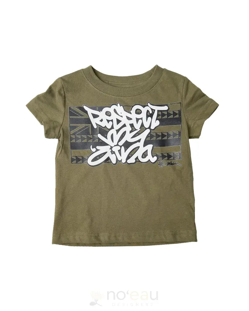 Noe X Kahiau - Respect My Aina Olivine Tee Kids Clothing