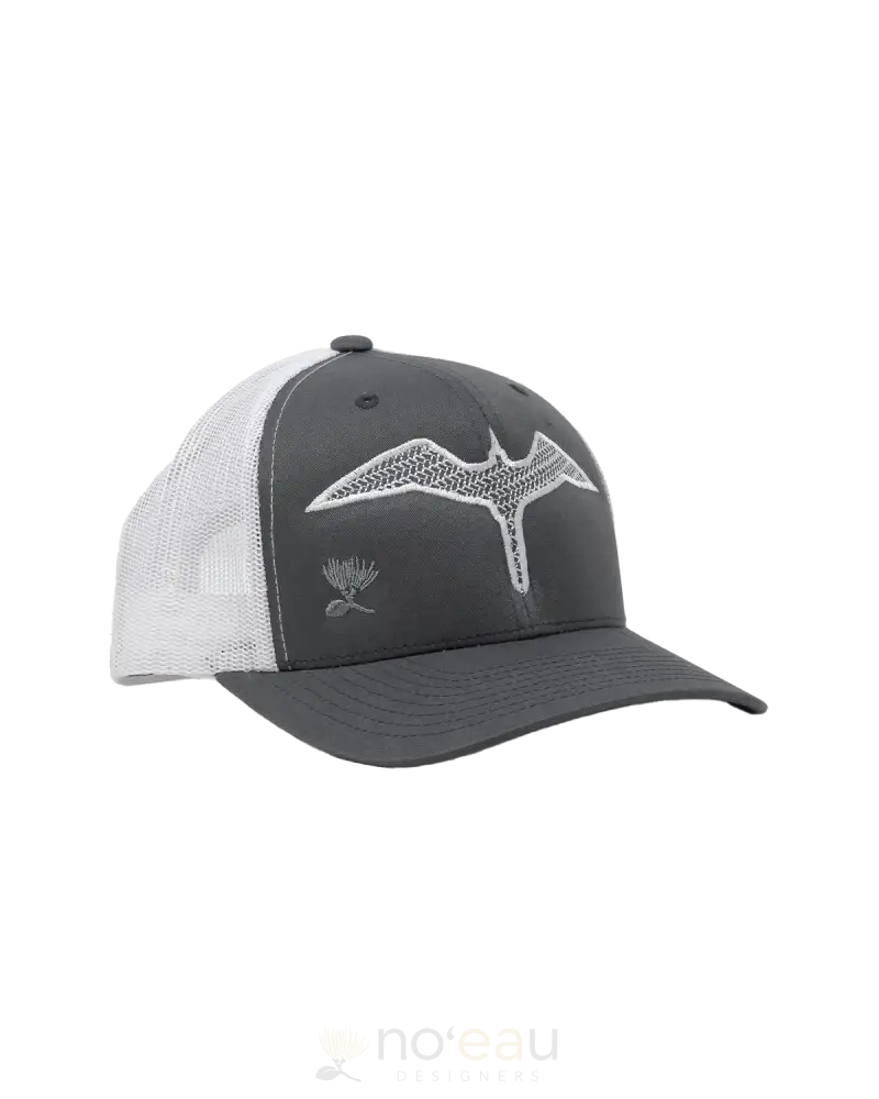 Noeau - Assorted Iwa Bird/Noeau Ohia Trucker Hat Grey/White Accessories