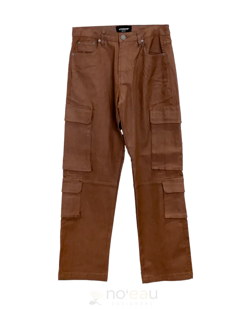 Noeau - Baggy Fit Denim Jeans Brown Pant Mens Clothing