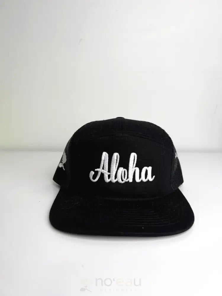 NOEAU DESIGNERS - Aloha Black Trucker Hat - Noʻeau Designers