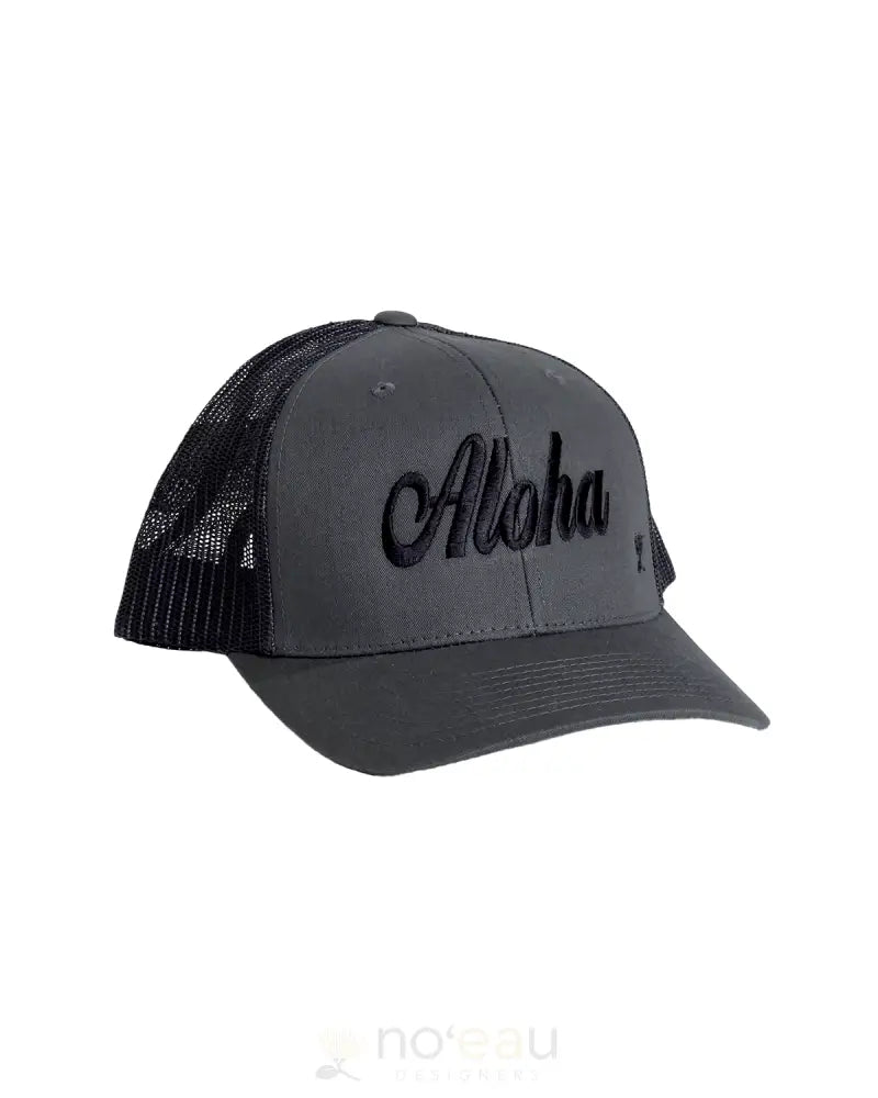 NOEAU DESIGNERS - Aloha Grey Trucker Hat Black ACCESSORIES