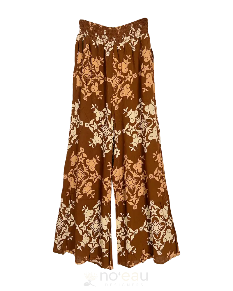 Noeau Designers - Pua Kalaunu Brown Pants Womens Clothing
