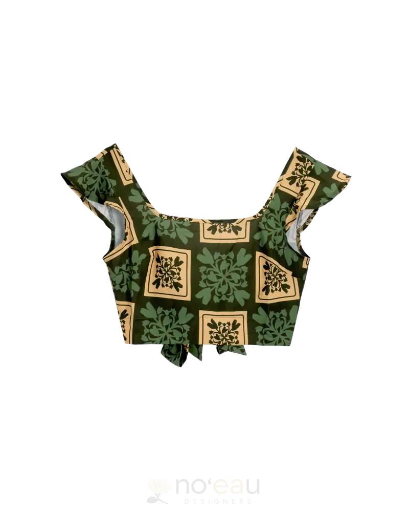 Noeau - Isabel Crop Top Green Kalo Quilt Women’s Clothing