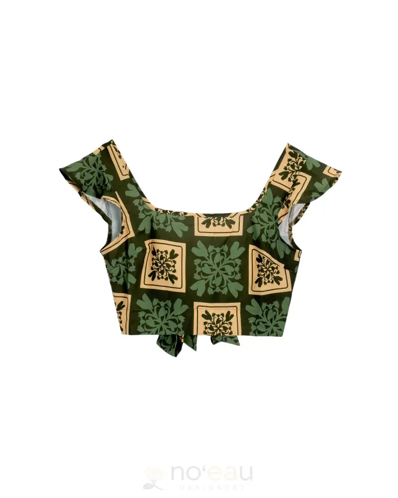 Noeau - Isabel Crop Top Green Kalo Quilt Women’s Clothing