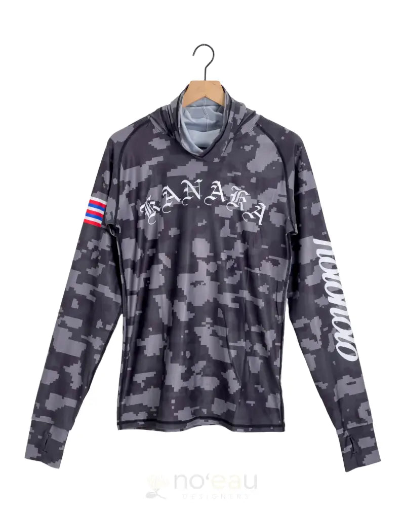 NOEAU - Digital Camo Fishing Hoodie Charcoal / XXS MEN’S CLOTHING