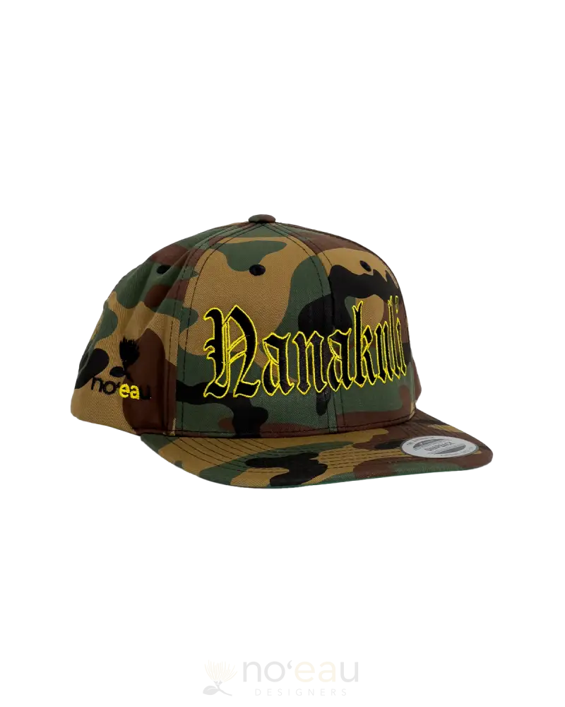 Noeau - Embroidered Nanakuli Classic Hats Camo / Black