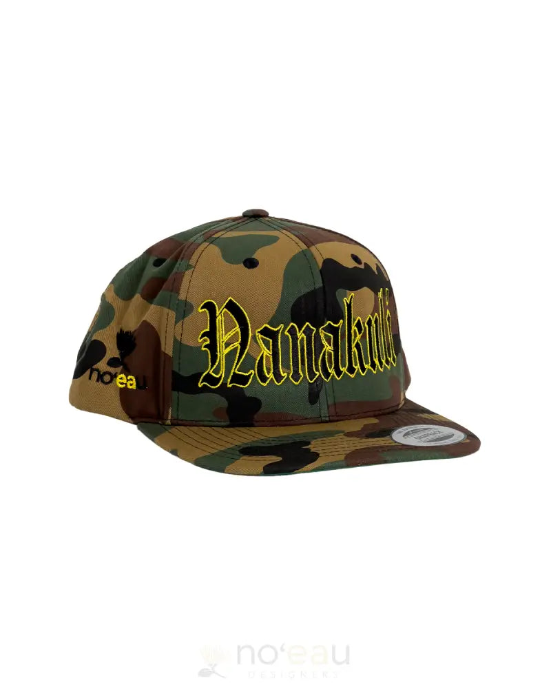 Noeau - Embroidered Nanakuli Classic Hats Camo / Black