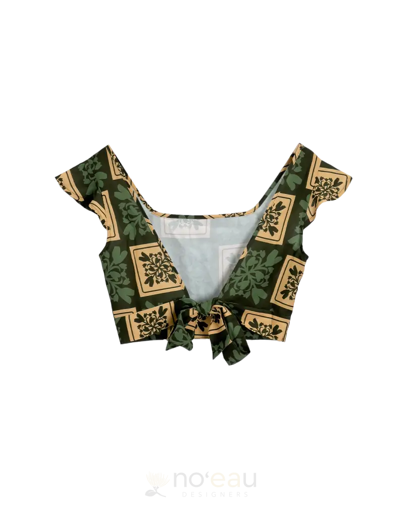 Noeau - Isabel Crop Top Green Kalo Quilt Women’s Clothing