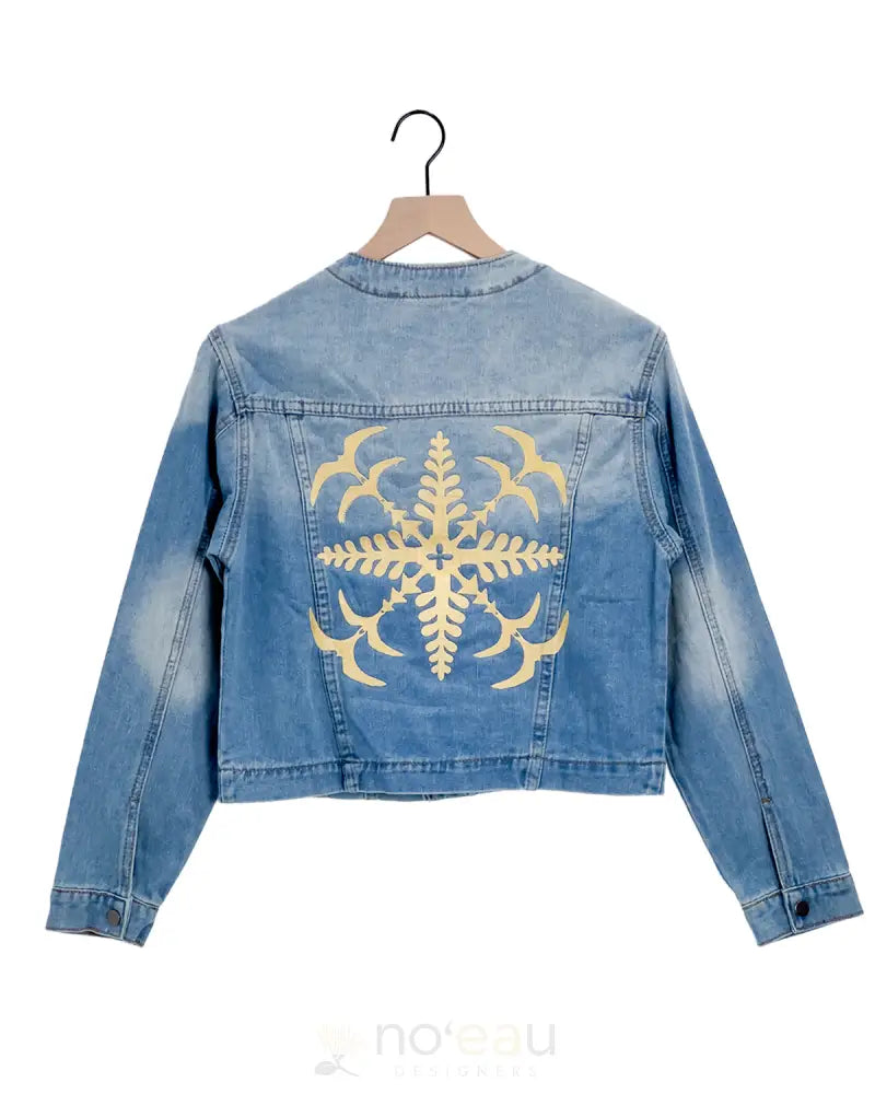 NOEAU - Kaiona Quilt Vintage Multi Pocket Denim Jacket Short WOMEN’S CLOTHING