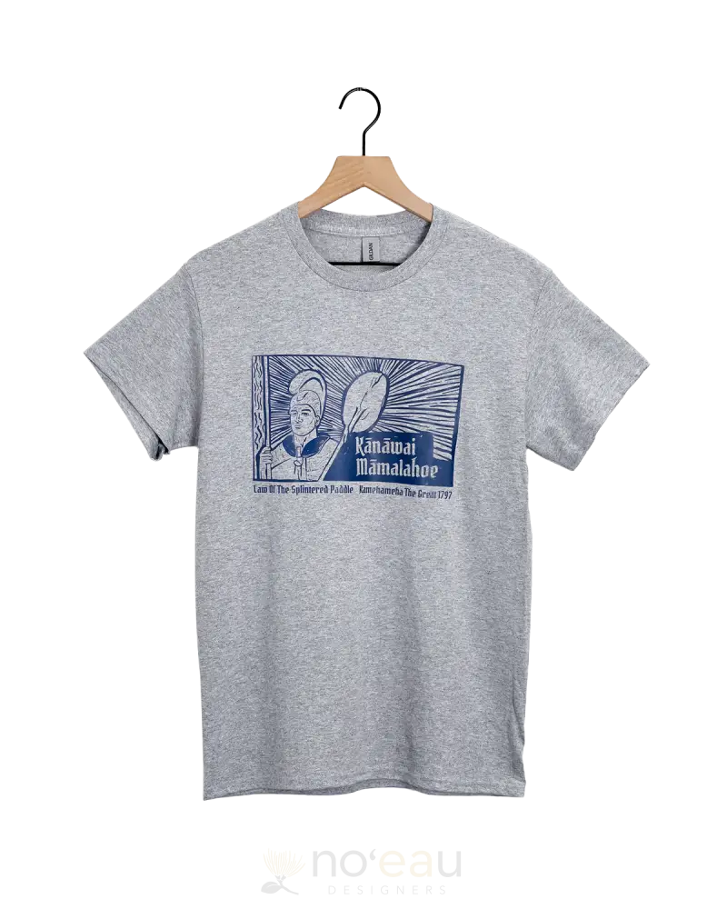 Noeau - Kanawai Mamalahoe T-Shirt Gray + Blue / Small Men’s Clothing