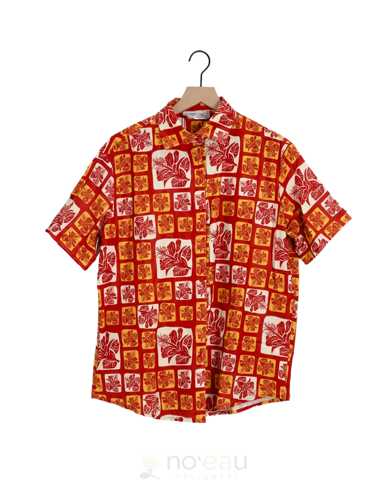 Noeau - Koʻoloaʻula Red Aloha Shirt Men’s Clothing