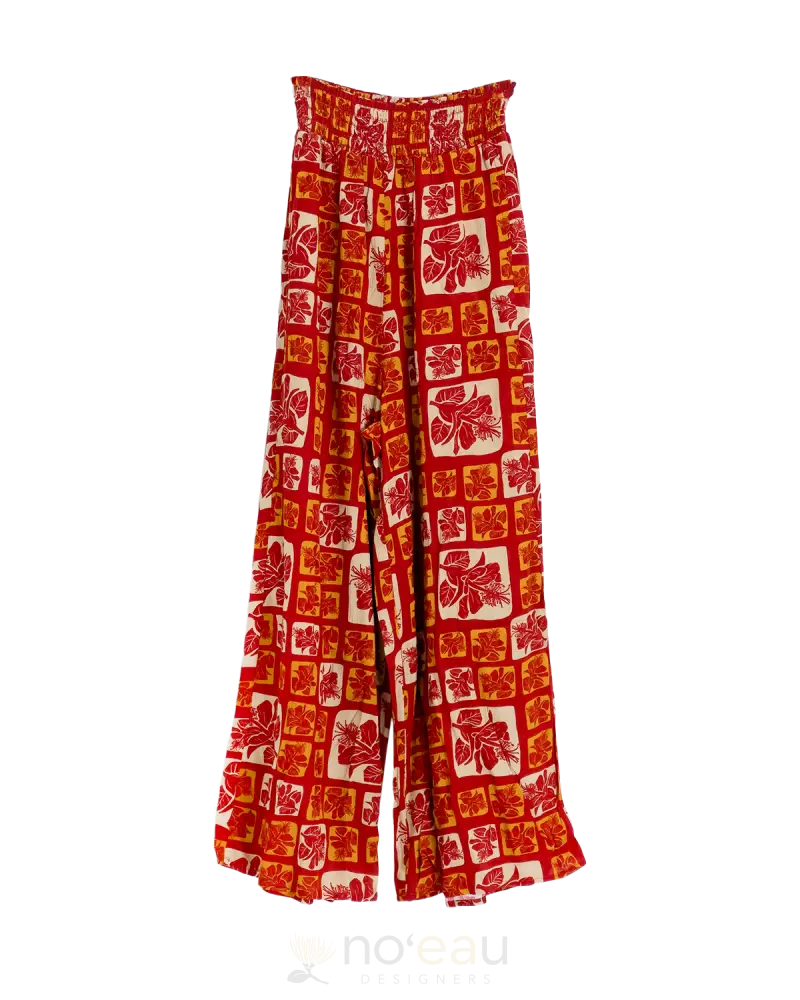Noeau - Koʻoloaʻula Red Pants Women’s Clothing