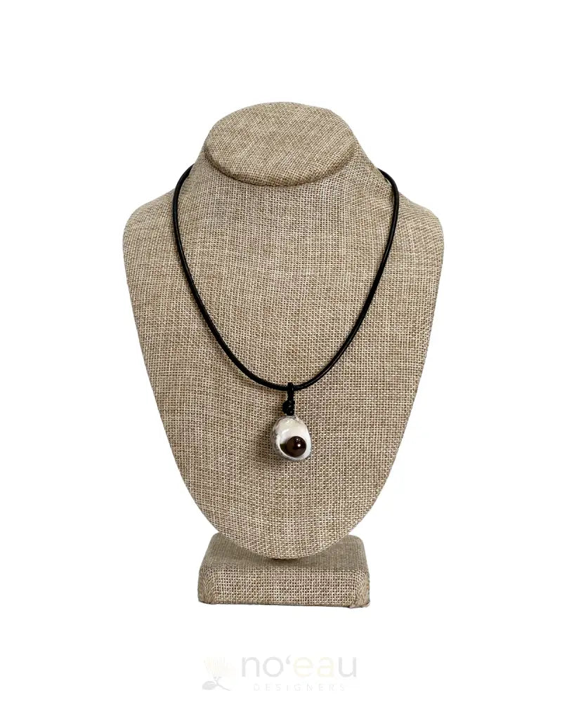 NOEAU - Kupee + AAA Tahitian Pearl on Leather Necklace Brown JEWELRY
