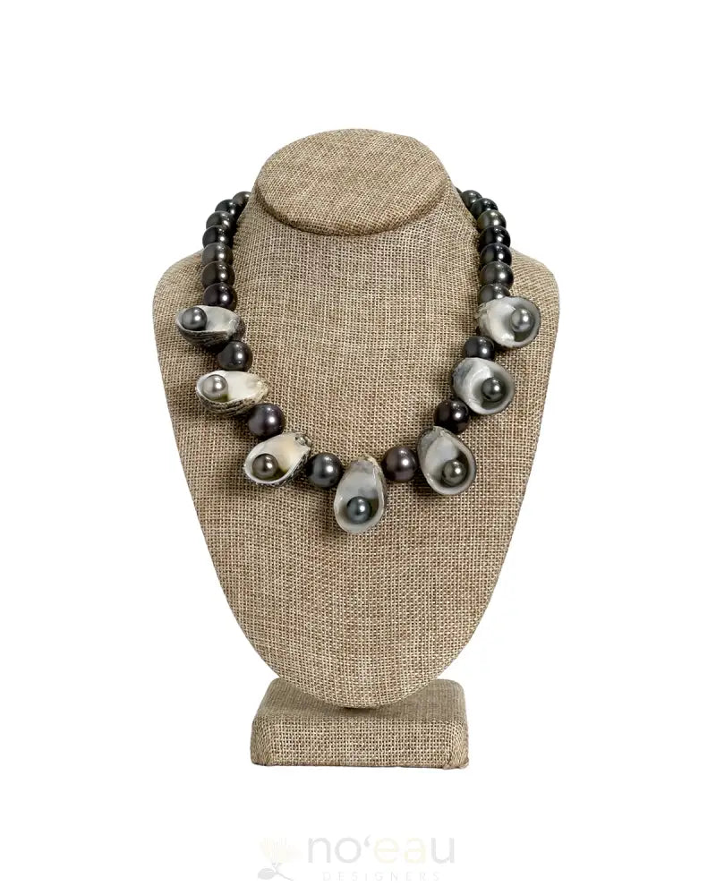 NOEAU - Kupee & AAA Tahitian Pearls on Adjustable Silk Necklace JEWELRY