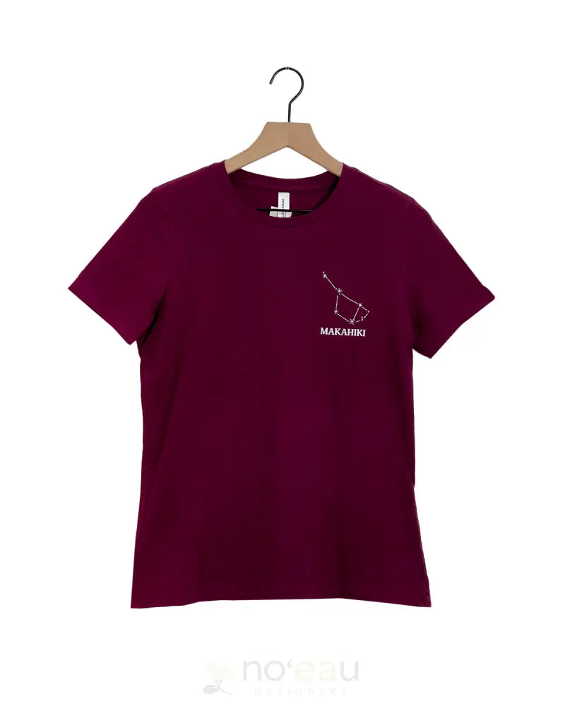 NOEAU - Makahiki Wahine T-Shirt Maroon / White / Small WOMEN’S CLOTHING