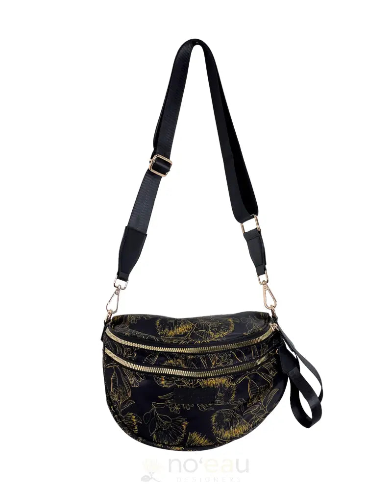 NOEAU - ʻOhiʻa Lehua Bum Bag Black & Gold ACCESSORIES