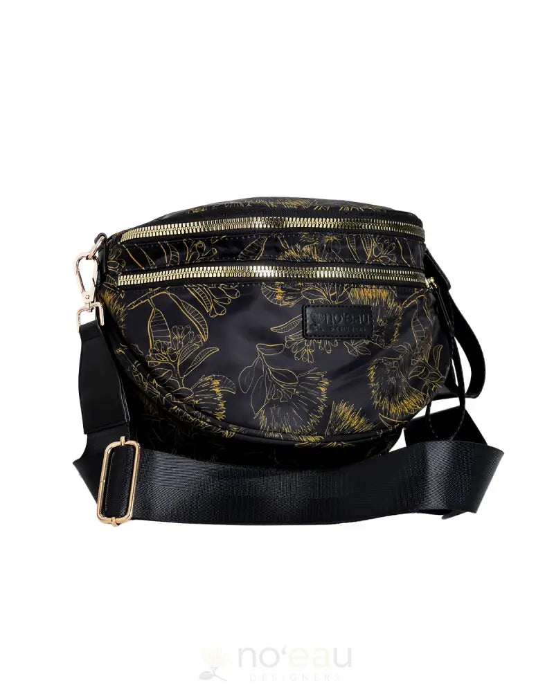 NOEAU - ʻOhiʻa Lehua Bum Bag Black & Gold ACCESSORIES