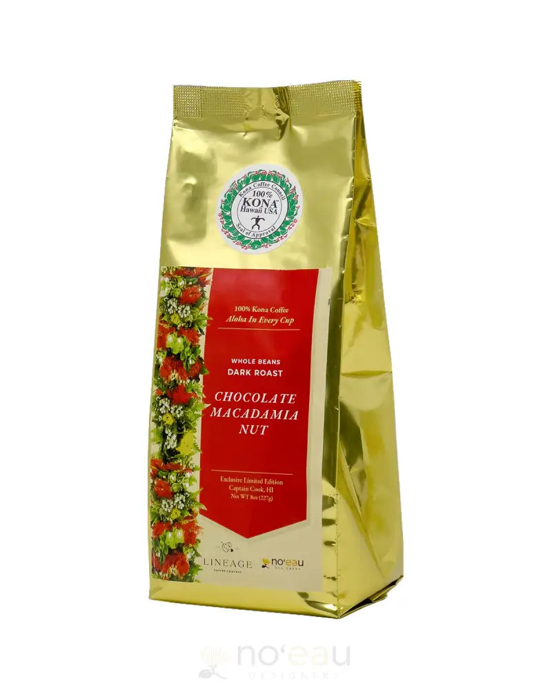 Noeau X Lineage Coffee Company - 100% Kona Coffee Beans Chocolate Macadamia Nut Food