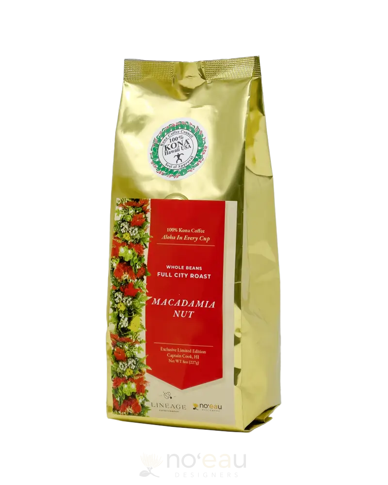 Noeau X Lineage Coffee Company - 100% Kona Coffee Beans Macadamia Nut Food